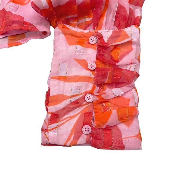 NWT FRENCH CONNECTION Ally Dinah Sweetheart Neck Top Sz 6 Rosebloom - Picture 7 of 9